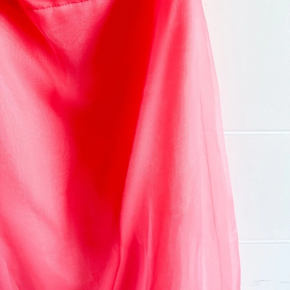Alfred Angelo - Pink Coral Strapless Special Occasion Dress - Size 9 - Picture 4 of 15